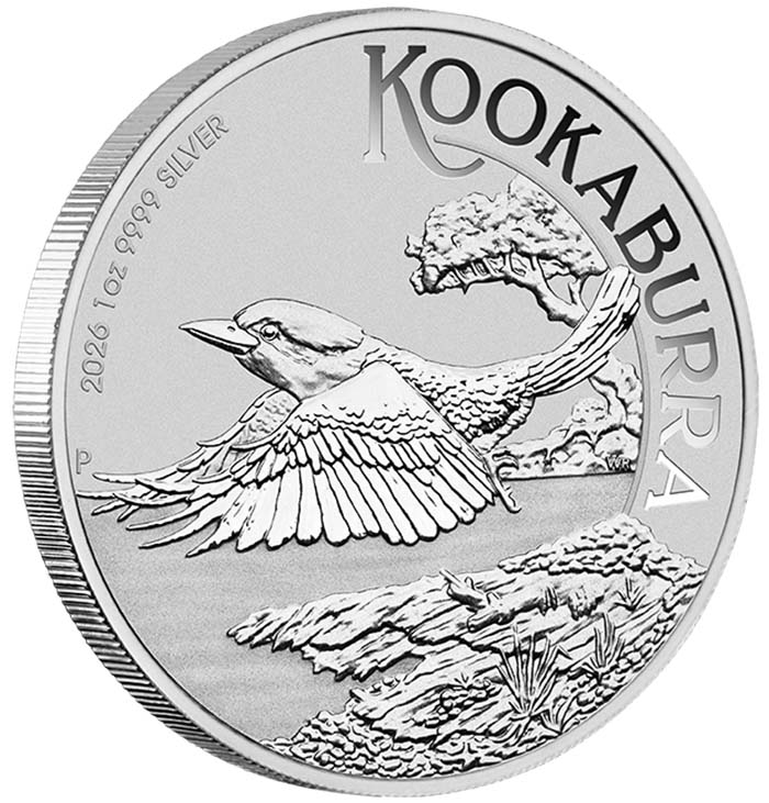 Kookaburra 1 Unze Silber 2026 Motivseite  kaufen & verkaufen 