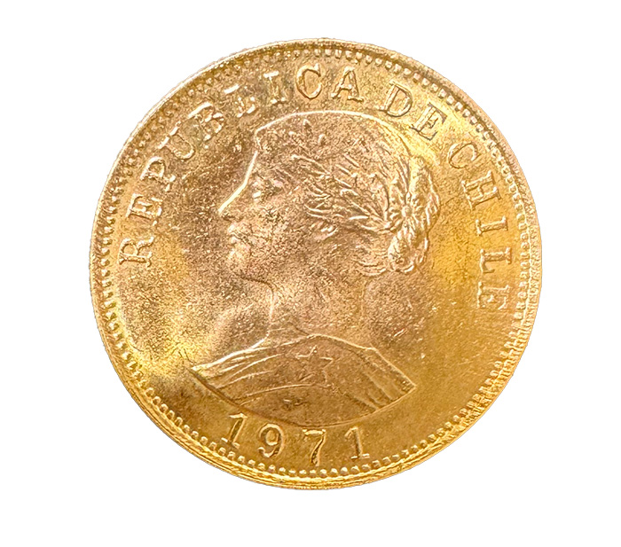 50 Pesos Chile Gold