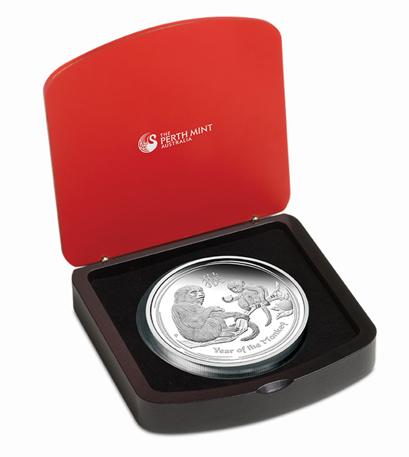 Sammlerbox Lunar II 1 KG Silber Affe 2016