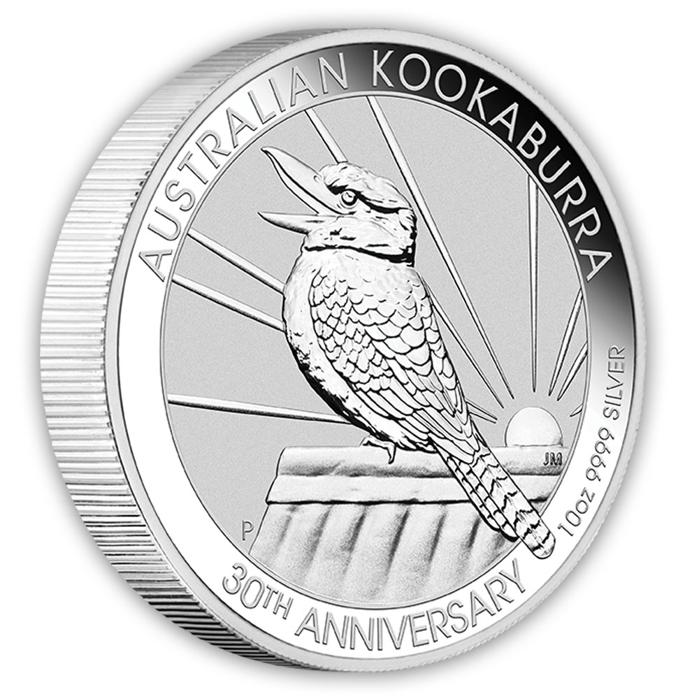 Australien Kookaburra 10 Unzen Silbermünze 2020 – 30 Jahre Jubiläumsausgabe