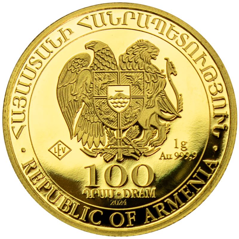 Arche Noah 1 Gramm Goldmünze verschiedene Jahrgänge