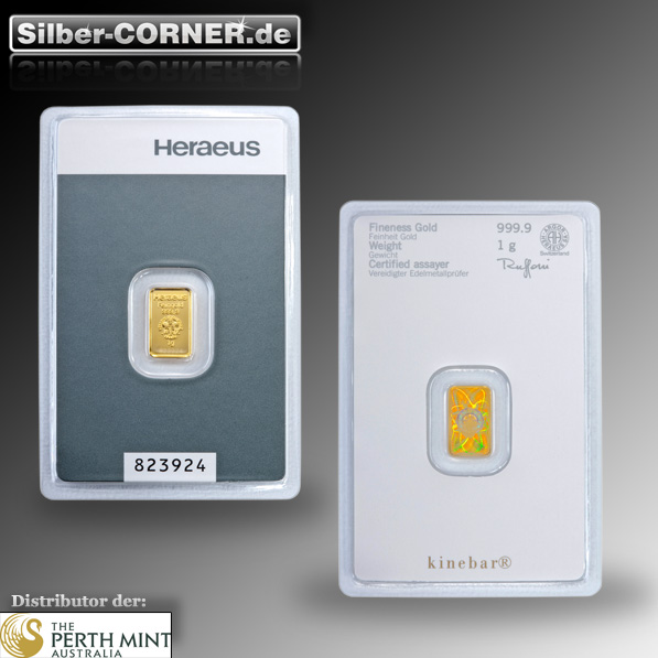 1 Gramm Kinebar Heraeus 