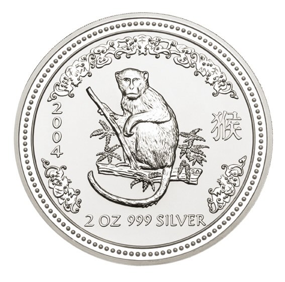 Lunar I Jahr des Affen 2 Unzen Silber 2004
