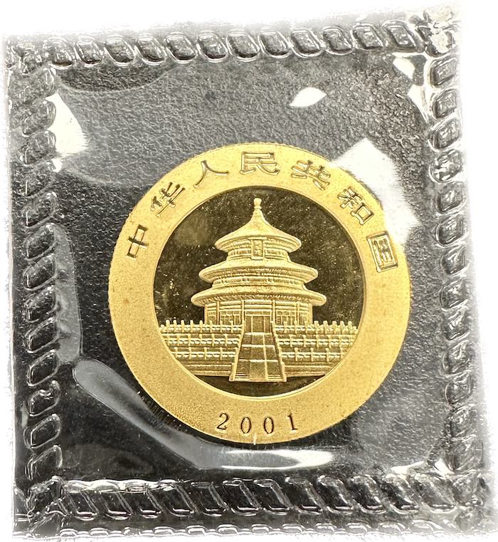 200 Yuan Panda 2001 Gold 