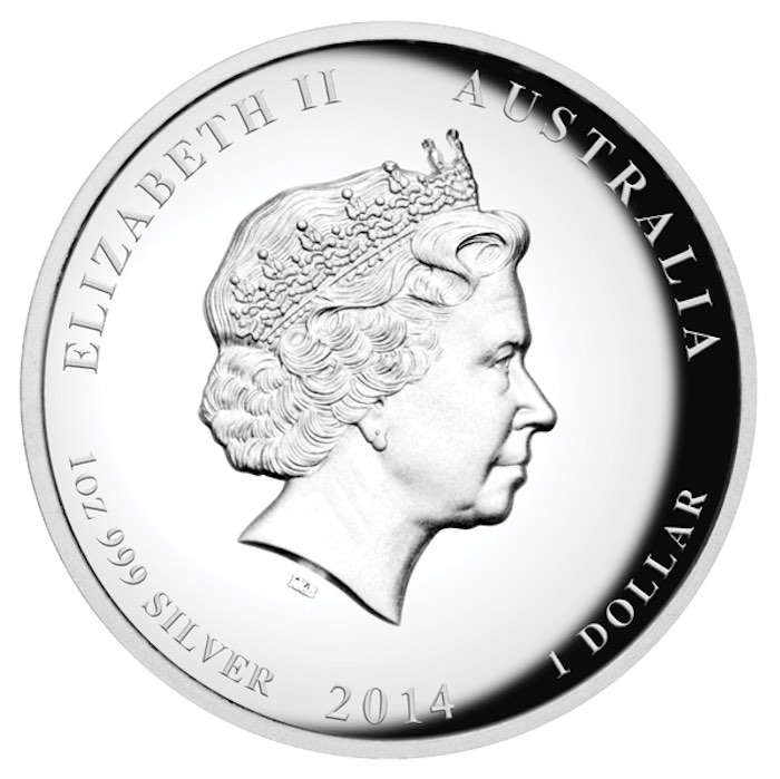 1 Dollar Pferd High Relief 2014