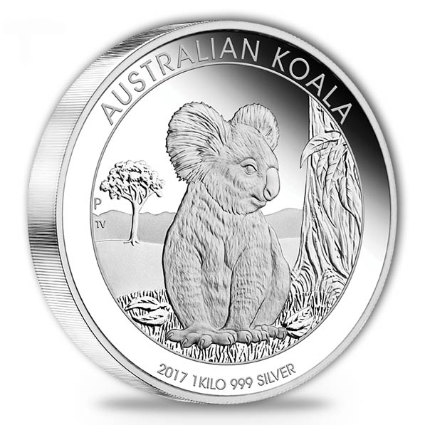 Australien Koala 1 KG Silbermünze Polierte Platte 2017