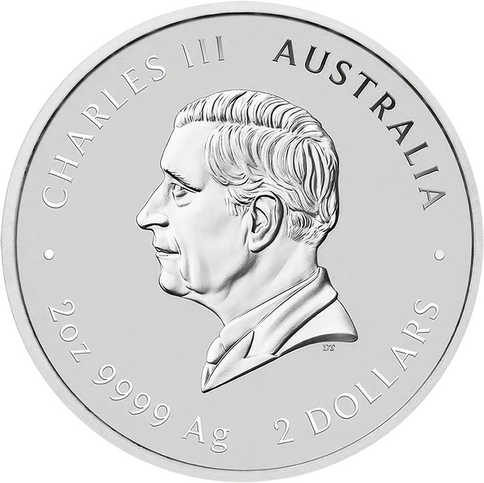 Lunar 3 Pferd 2 Dollar Silber farbig 2026