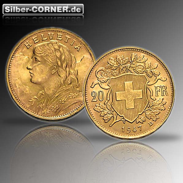 Vreneli Goldmünze 20 Schweizer Franken