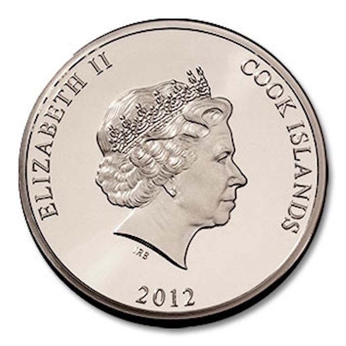 20 Dollar Lunar Drache Silber Cook Island mit Queen Elizabeth.