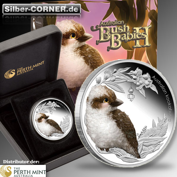 Bush Babies II Kookaburra 1/2 Oz Proof Silber *