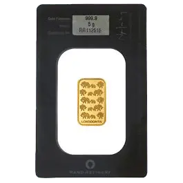 Elefant Goldbarren Rand Refinery 5 Gramm