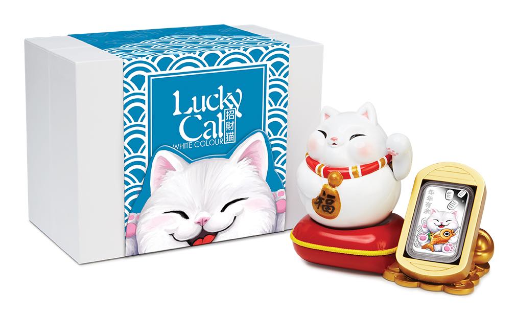 Lucky Cat 1 Oz Silber Proof 2020 +Box +COA *
