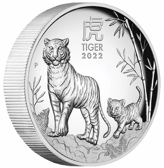 Lunar 3 - Tiger - 1 Oz Silber High Relief 2022 +Box +Zertifikat*