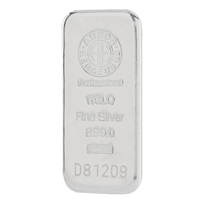 Argor-Heraeus 1 Kilogramm Silberbarren classic Vorderseite