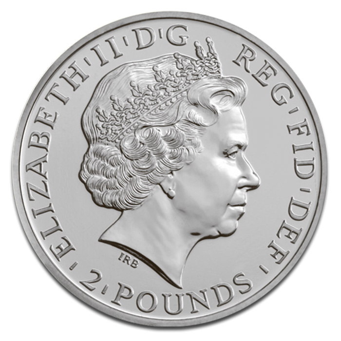 2 Pfund Lunar UK Ziege Silbermünze 2015