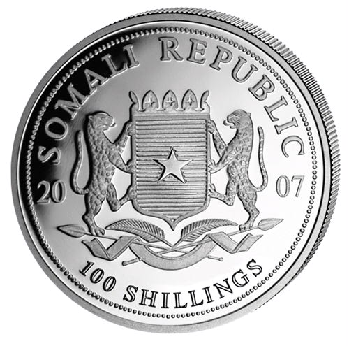 1.000 Shillings Silbermünze 2007 kaufen und verkaufen