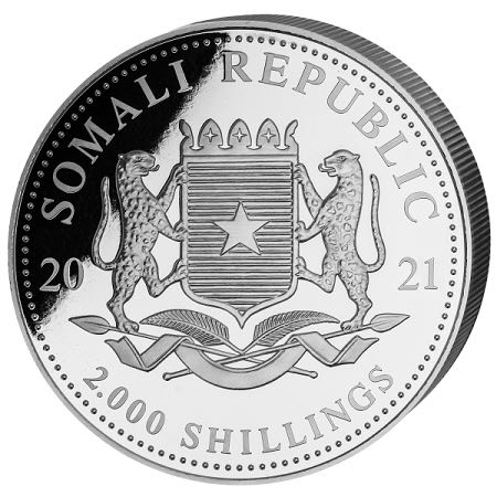 Somalia Elefant 2.000 Shillings Silber 2021