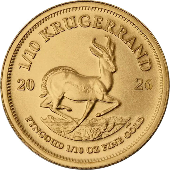 Krügerrand 1/10 Unze Gold 2026 Revers Springbock