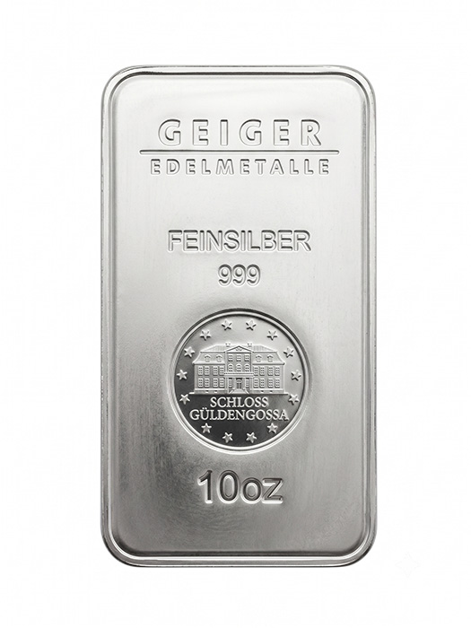 Geiger 10 Oz Silberbarren Goldengüssa kaufen & verkaufen