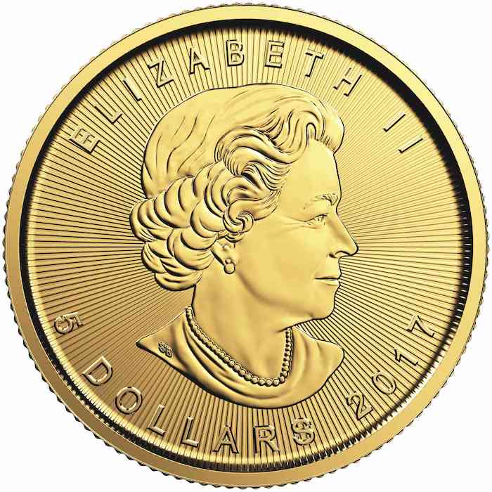 5 Dollar Maple Leaf Gold diverse Jahrgänge