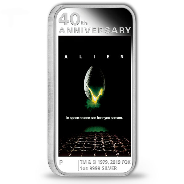 ALIEN 40th Anniversary 1 Oz Silber Proof +Box +COA *