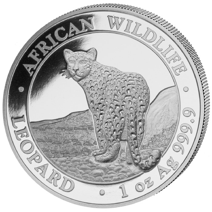 Somalia Leopard 1 Unze Silber 2018 