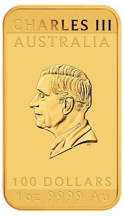 100 Dollar Drache Rectangular Gold Charles Perth Mint 2025