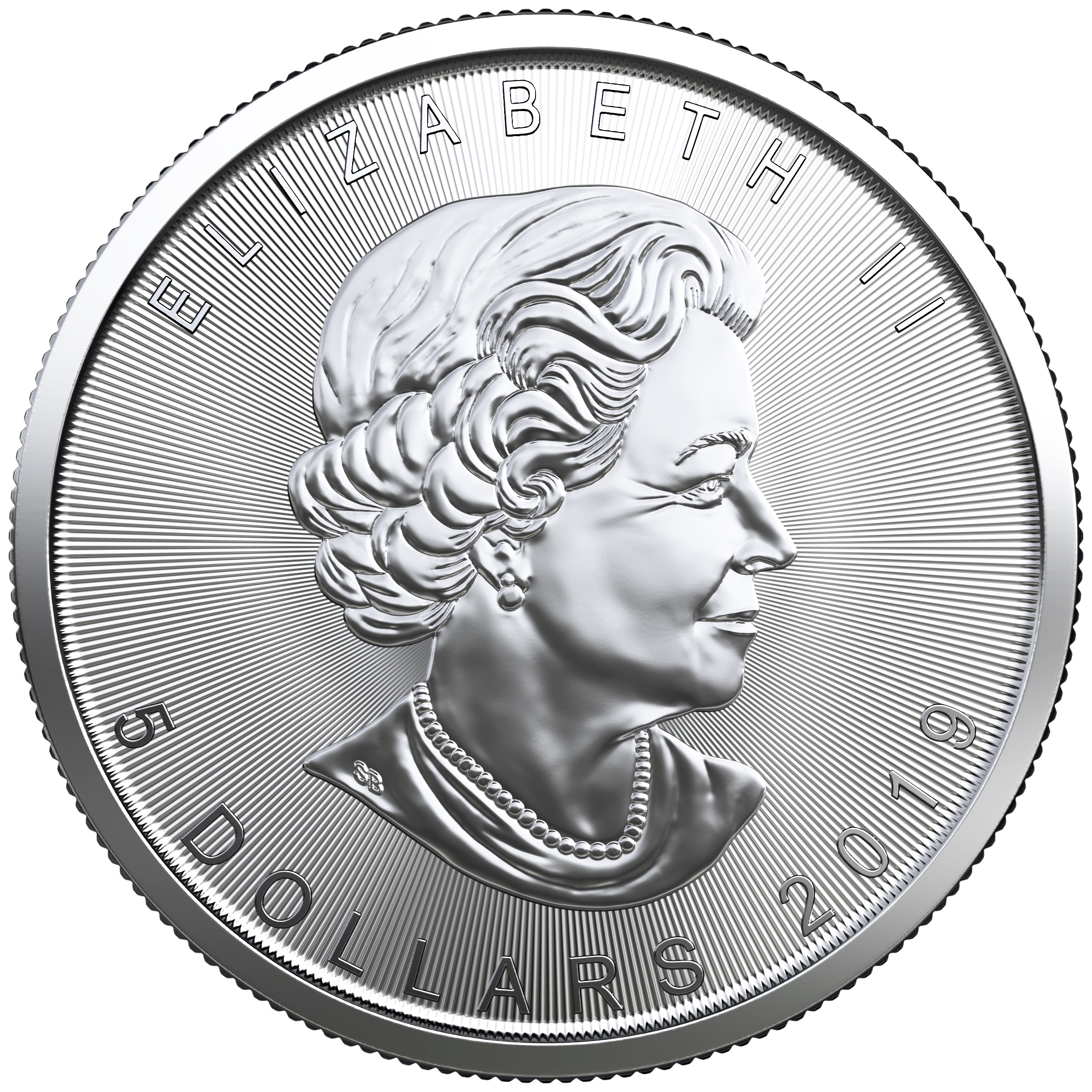 Wertseite Maple Leaf Silber Incuse 2019 Queen Elizabeth II.