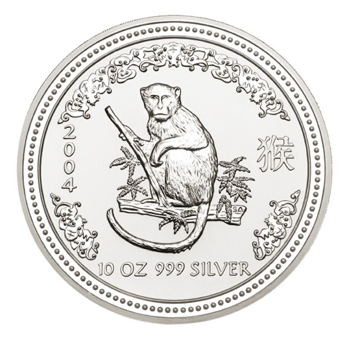 Lunar I Jahr des Affen 2004 10 oz Silber Motiv