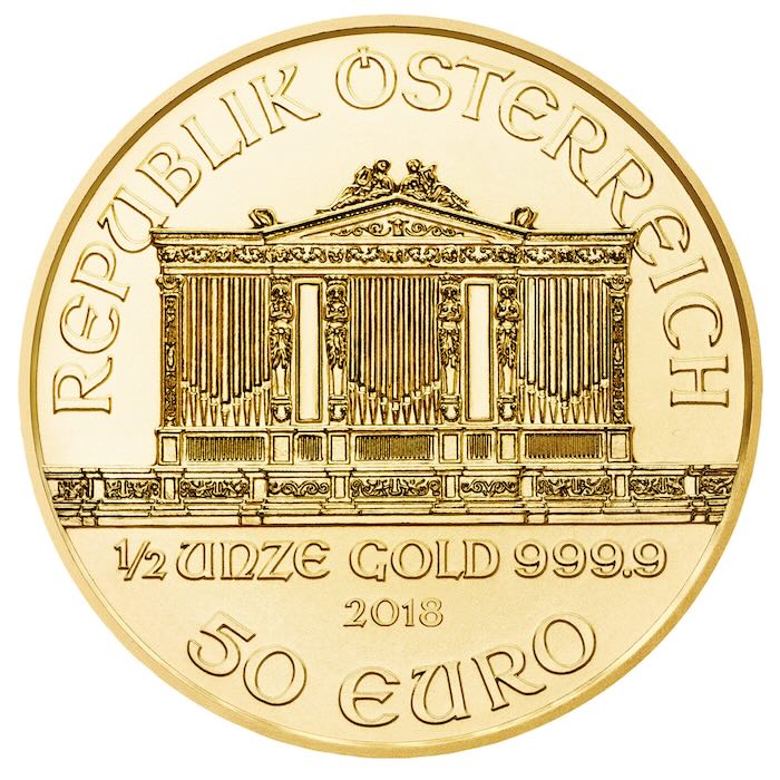 50 Euro Wiener Philharmoniker Goldmünze 