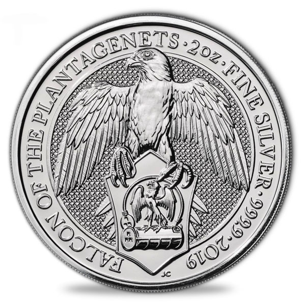 Falcon of Plantagenets 2 Unzen Silbermünze 2019 
