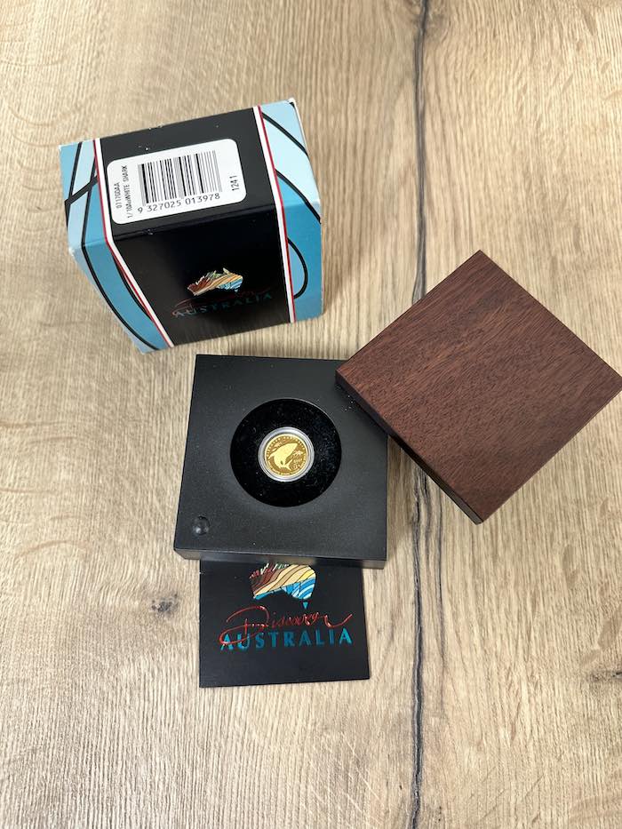Discover Australia - White Shark - 1/10 Oz Gold Proof 2007 + Box + COA