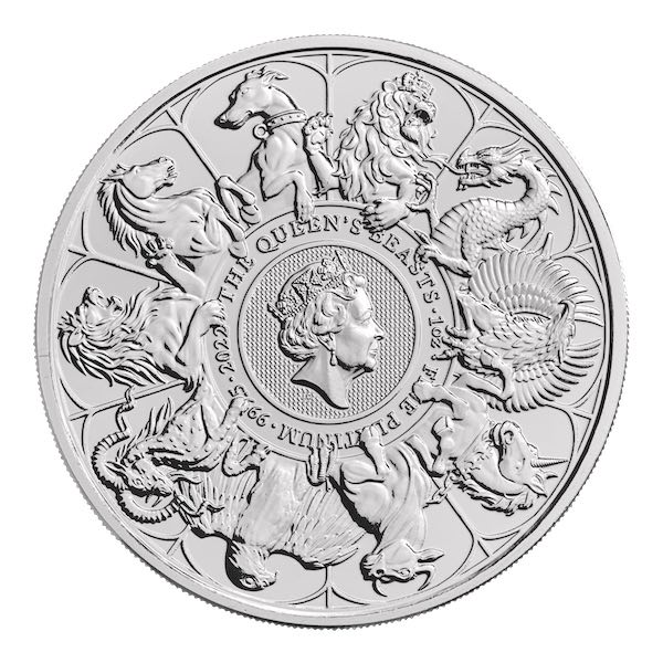 Queens Beasts Completer 1 oz Platin 2022 kaufen Silber-CORNER.de