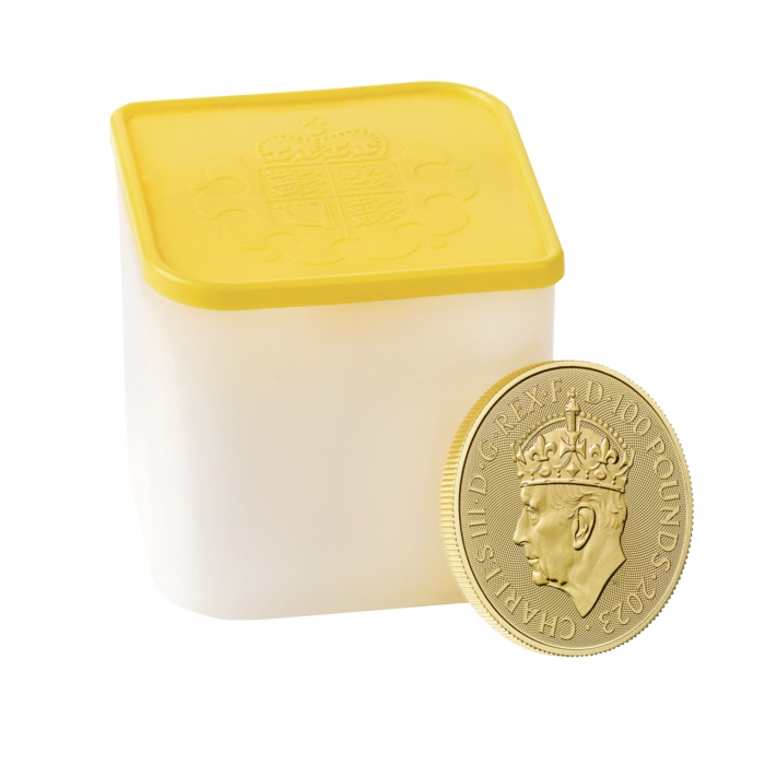 Münztube Coronation Britannia 1 Oz gold 2023