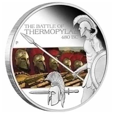 Battle of Thermopylae 1 Unze Silber 2009