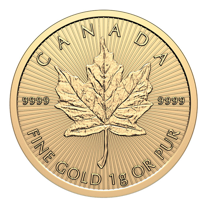 Maple Leaf 1 Gramm Goldmünze kaufen und verkaufen