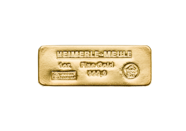Heimerle + Meule 1 Unze Goldbarren Sargform