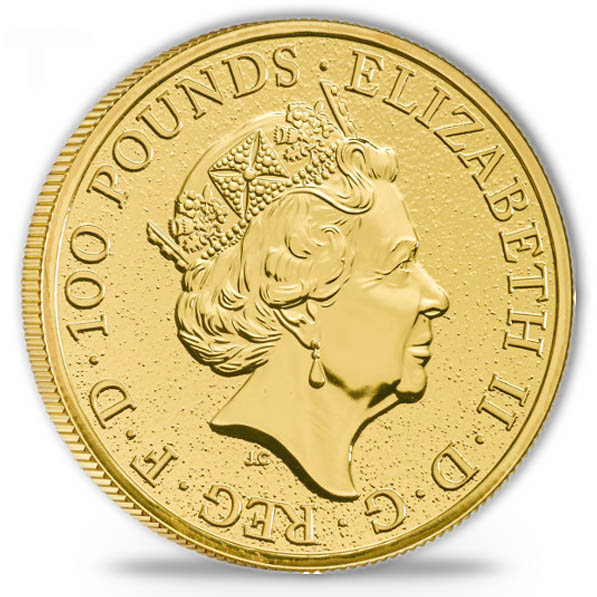 100 Pfund Goldmünze Red Dragon of Wales