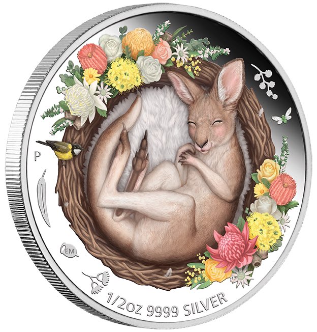 Dreaming Down Under - Kangaroo - 1/2 Unze Silber 2021 Proof + Box + COA*