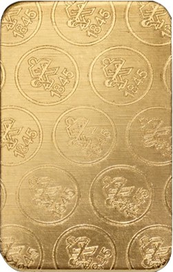 Rückseite Heimerle & Meule Goldbarren 1/10 Unze