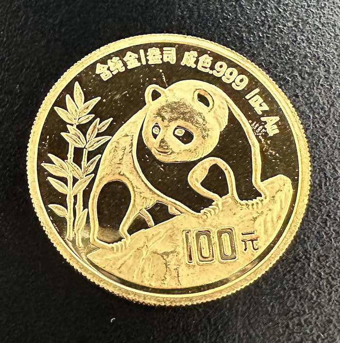 China Panda 1 Unze Gold 1990