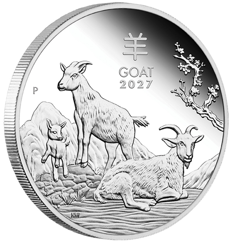 Lunar 3 Ziege 2 Oz Silber Proof 2027