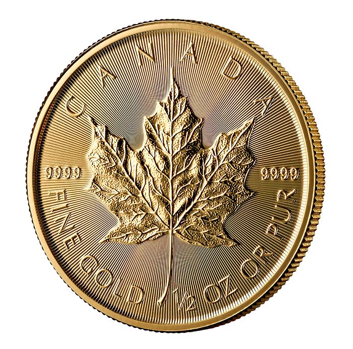 Maple Leaf 1/2 Unze Gold 2026 Vorderseite Ahornblatt Motiv