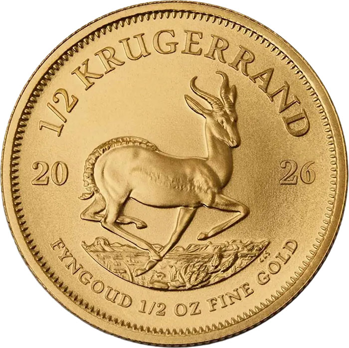 Krügerrand 1/2 Unze Gold 2026 Revers Springbock