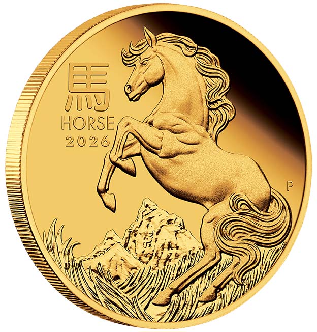 Lunar 3 Pferd 1/4 Oz Gold Proof 2026 