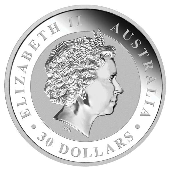 30 Dollar Kookaburra 1 KG Silbermünze 2013
