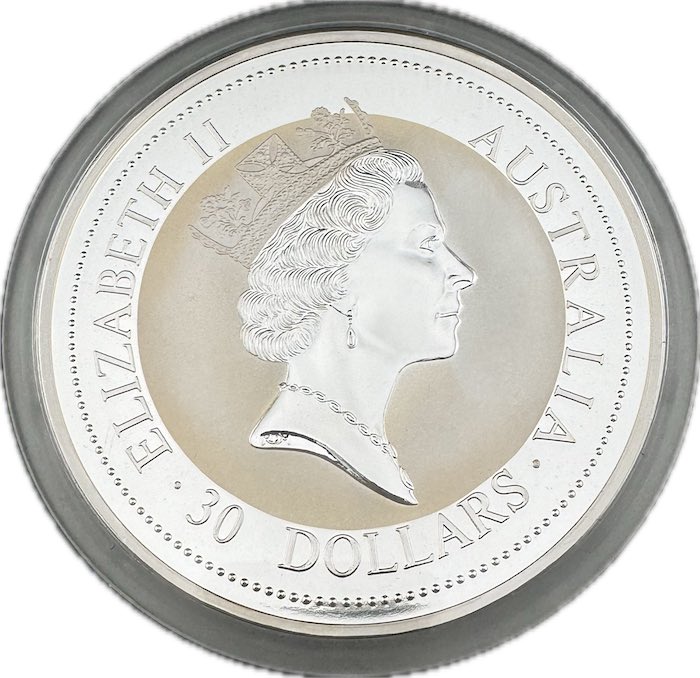 Australien Kookaburra 30 Dollar Silbermünze 1994