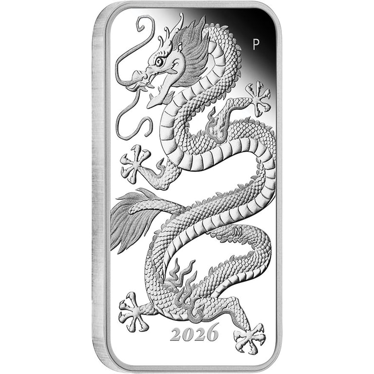 Rectangular Drache 1 Oz Silber Proof 2026