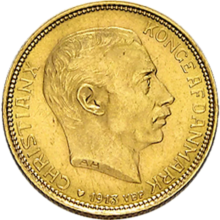 20 Kronen Christian Dänemark Goldmünze