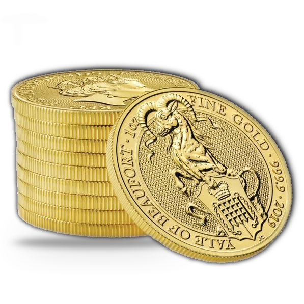 Moodhshot Yale of Beaufort Goldmünzen 1 Unze 2019